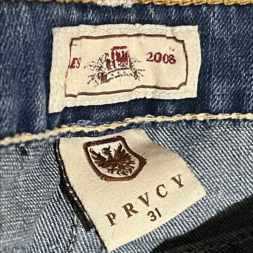 PRVCY Blue Low Rise Boot Cut Jeans - Picture 2 of 4